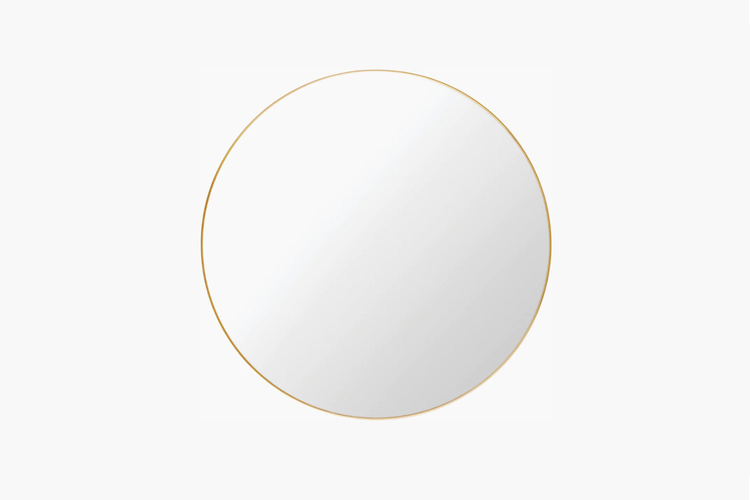 the gubi wall mirror in polished brass is \$\1,875 at design within reach. 18