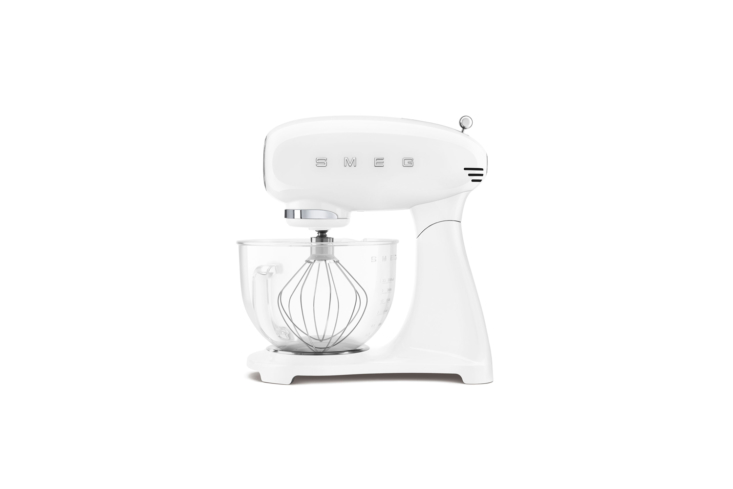 the smeg stand mixer in all white is currently on sale for \$399.95 at williams 28