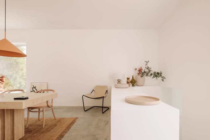 sculptural lines and furniture in the guesthouse dining room, formerly the farm 21