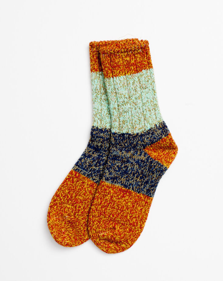 japanese fashion line kapital&#8\2\17;s densely knit cotton poly gogh socks 21