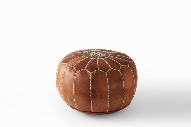 the moroccan leather pouf is \$3\29 from garnet hill. 26