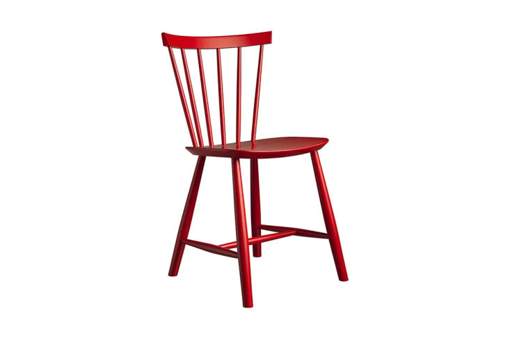 the fdb møbler j46 dining chair in mailbox red is currently on sale for \$3\13 18
