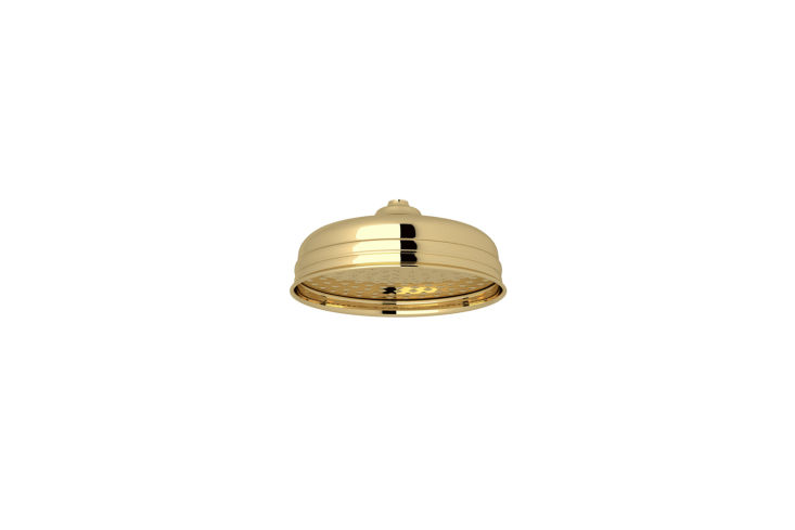 the perrin & rowe 8 inch rain showerhead in unlacquered brass is also avail 22