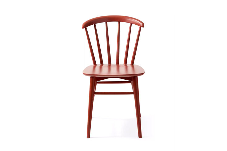 the carter dining chair is \$\268 in the paprika colorway from serena and lily, 22