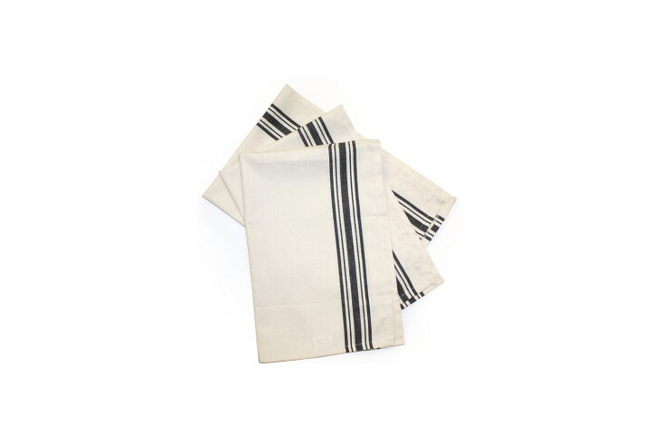 a similar simple black striped dish towel is the aunt marta dish towel; \$8.470 33