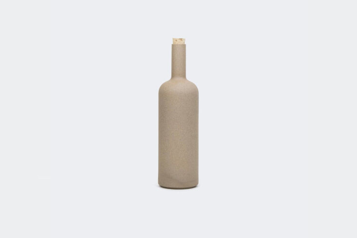 the hasami porcelain bottle in a natural finish is \$48 at kanso. 30