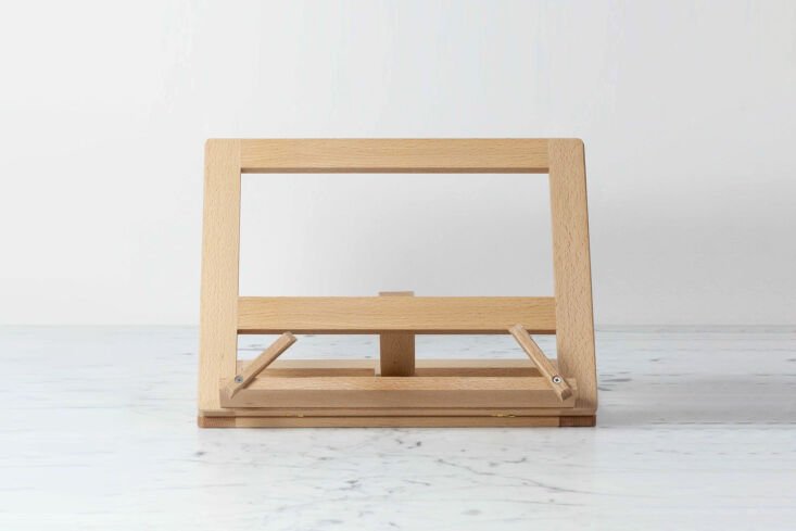 the adjustable wood book stand (shown) is sadly no longer available from the fo 29