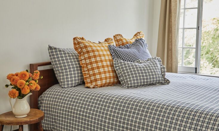 heather taylor home&#8\2\17;s gingham and plaid designs are made from cotto 20