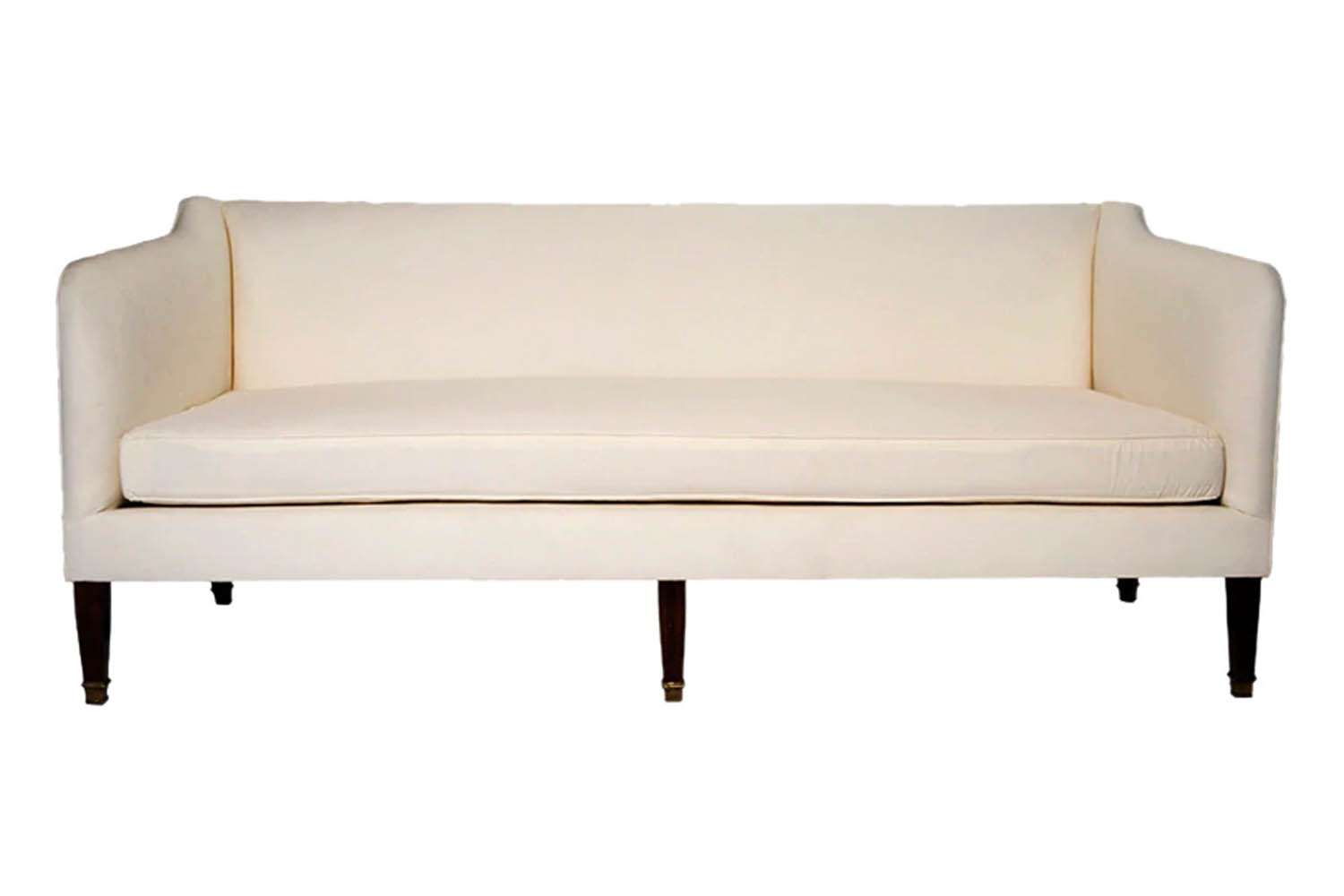 the sofa is john derian for cisco; the cove sofa in belgian linen is \$6,465 at 21