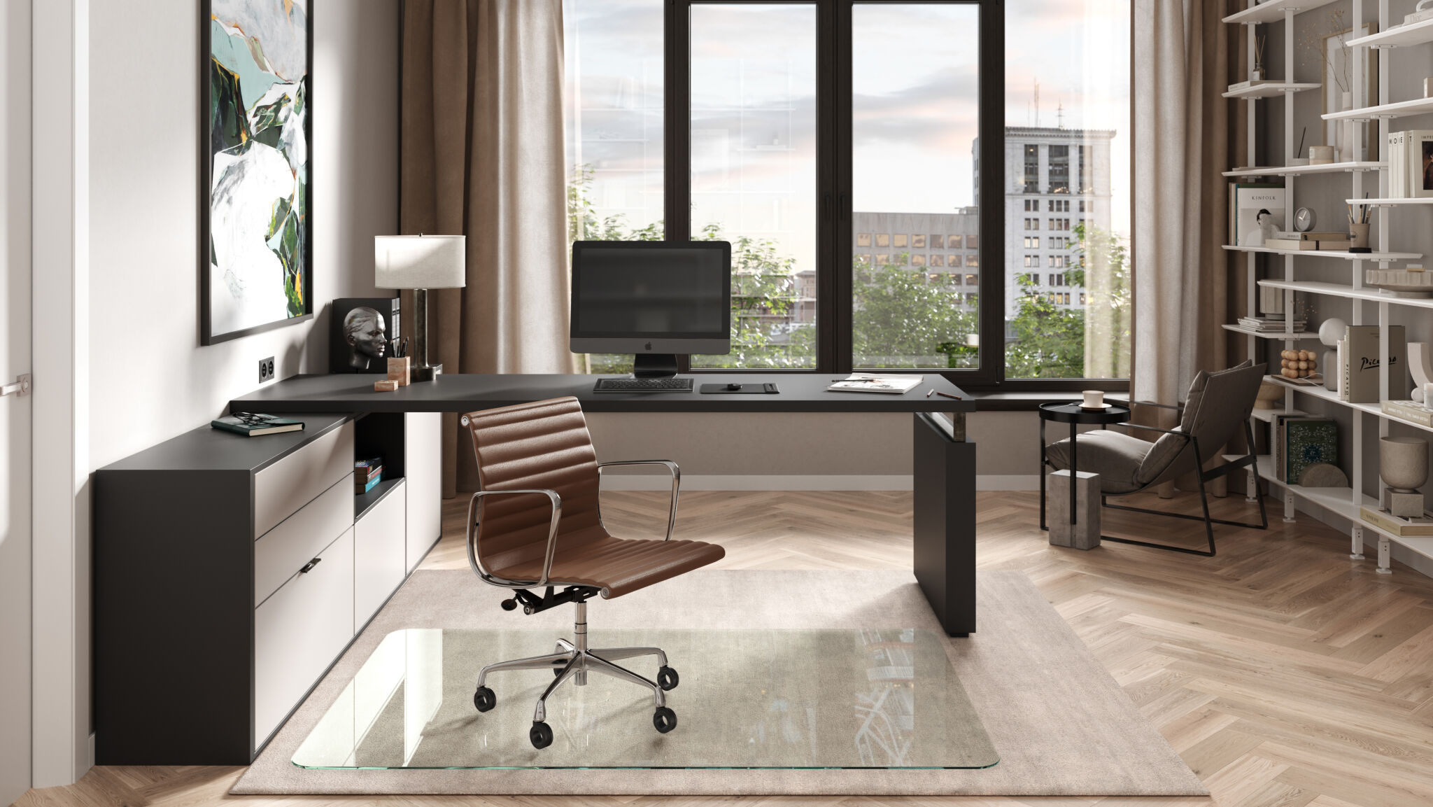 Home Workspace Upgrade Glass Office Chair Mats by Vitrazza Remodelista