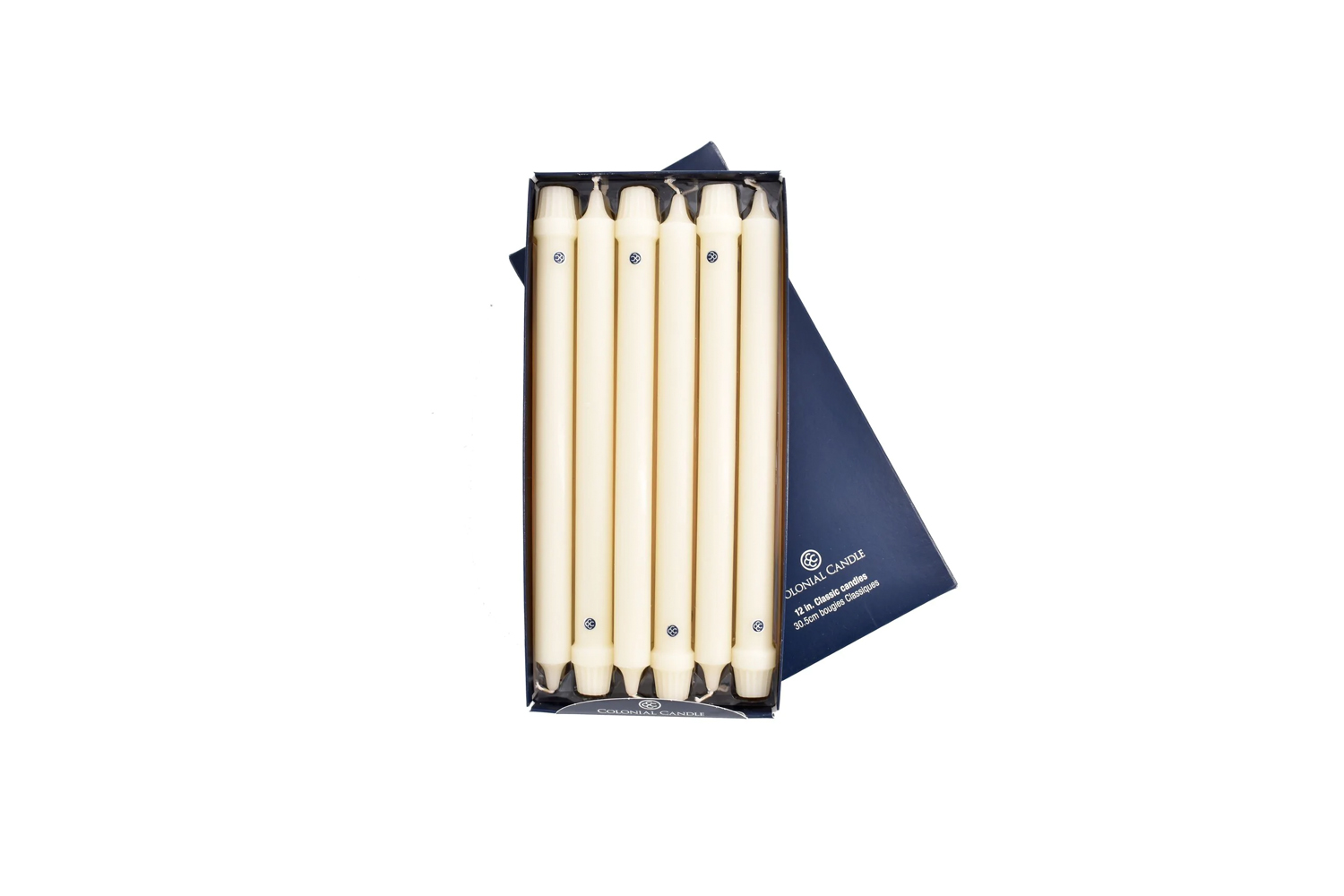 the cape candle \1\2 inch classic candles in ivory; \$47.\15 for a pack of \1\2 31