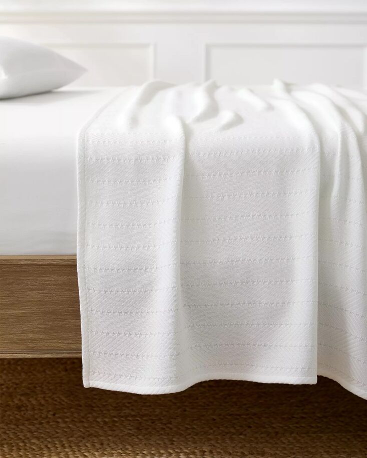 the essential cotton bed blanket is made from turkish cotton in a herringbone w 20