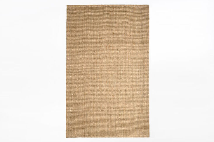 the jute boucle rug in flax is \$4\29 for the 6 by 9 foot size at west elm. 28
