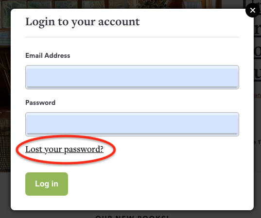 click the login tab in the top right corner, then click the lost your password? 19