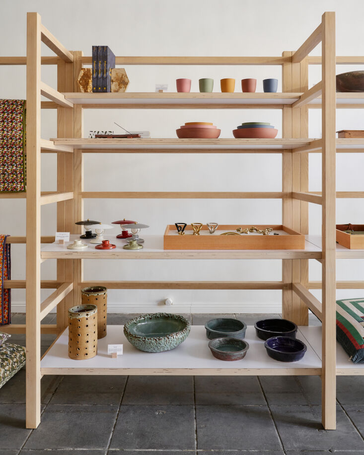 studio ceramics are a commune favorite. examples on display here include h for  18