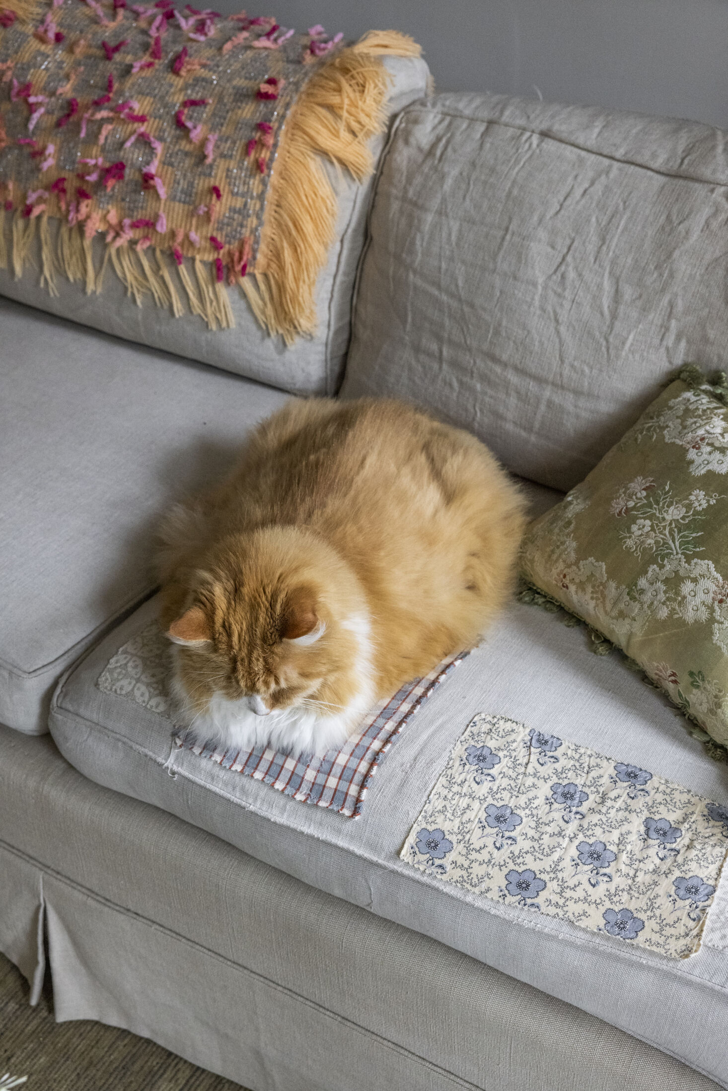 Maria Berman DIY Idea: The Patched and Mended Sofa - Remodelista