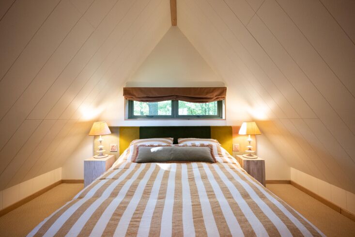 sophie rowell of côte de folk designed the upstairs tent room. it has an extra 32