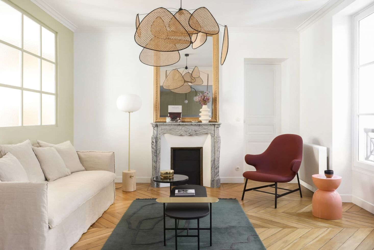 Steal This Look: A Petite Parisian Living Room with an Uncluttered ...