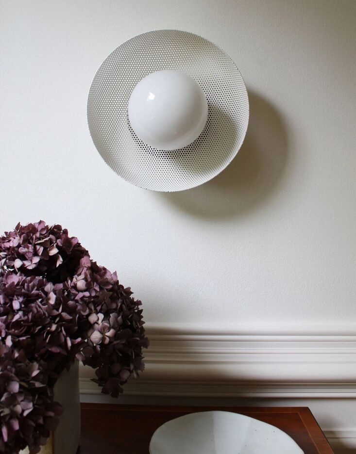 the lexi large sconce is available with a solid shade, too, though of course w 17