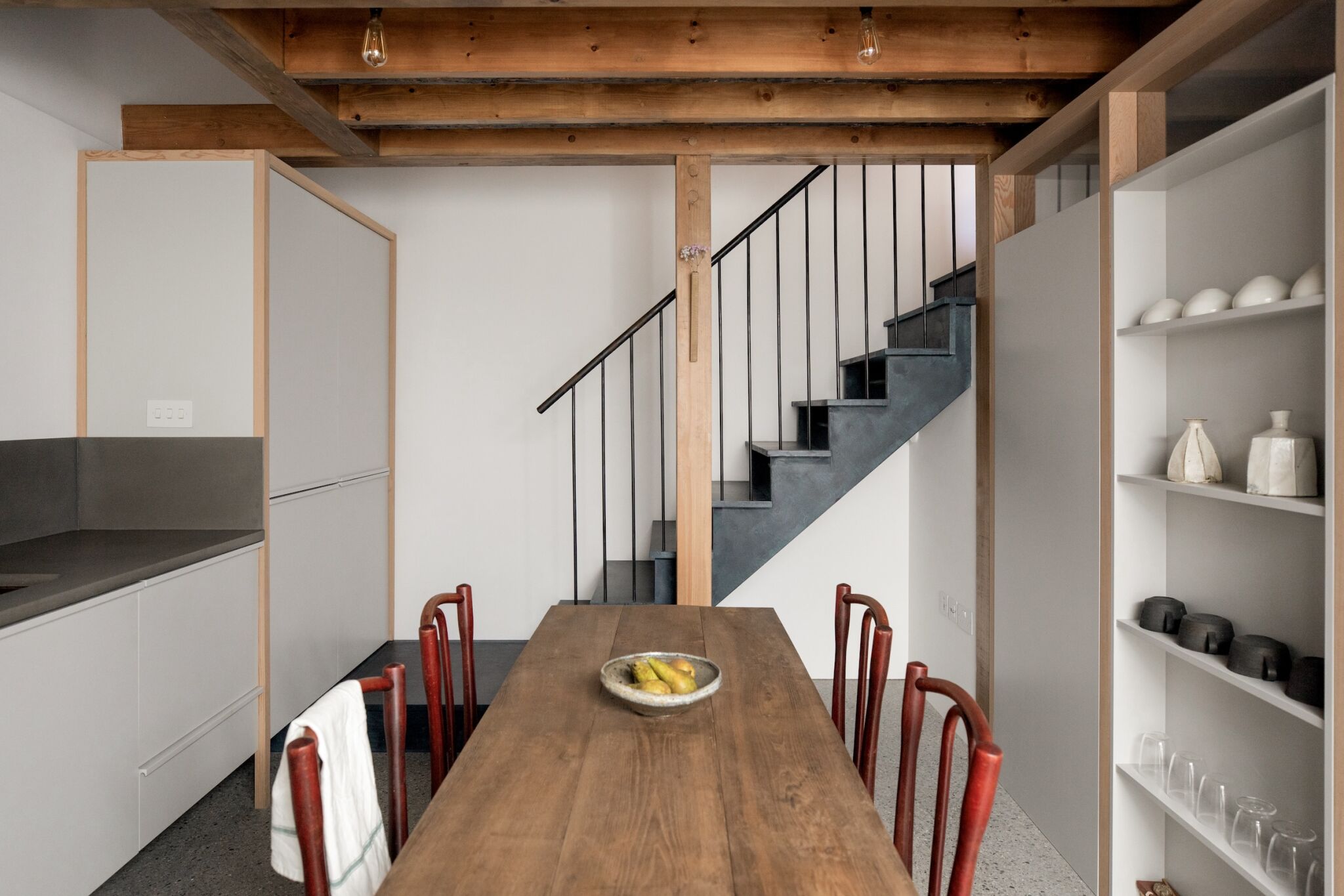 View of A London Victorian Townhouse Restoration with Exposed Wood By Tuckey ...