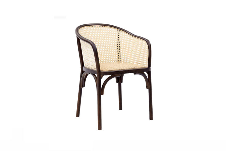 a lookalike for the caned chair is the barrel back caned dining armchair, \$649 22