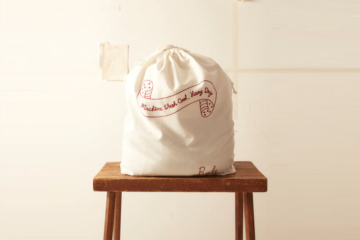 fun fact: this stitched satchel is a nod to the redwork embroidery of the \1870 23