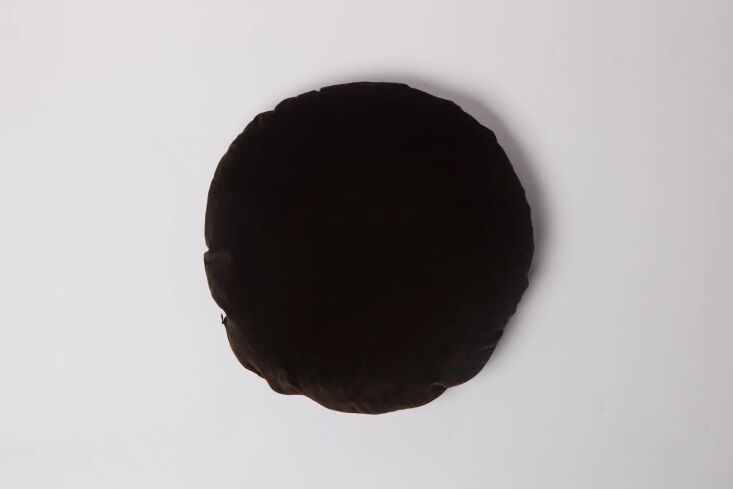 danish designer christina lundsteen&#8\2\17;s basic round cushion in chocol 18