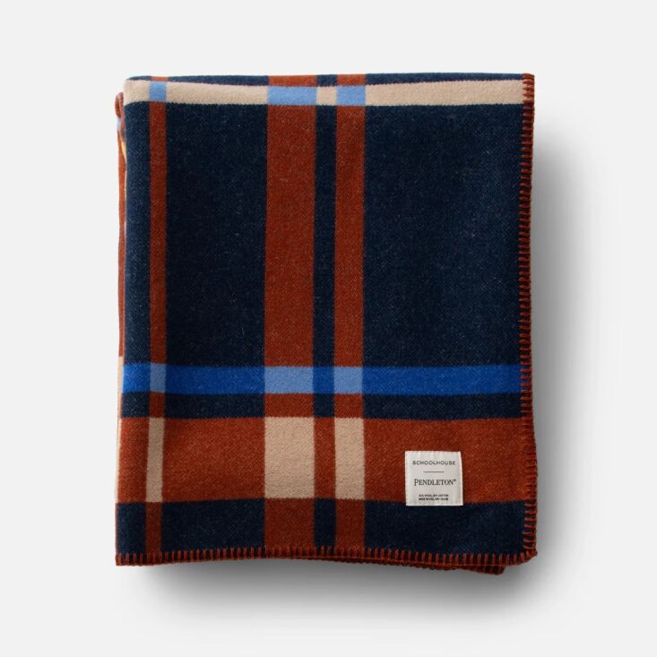 another schoolhouse x pendleton collab, abington hall wool throw is available i 24