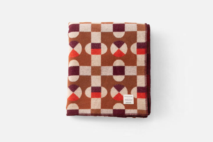 another schoolhouse x pendleton collab, the hopscotch wool blanket is currently 25