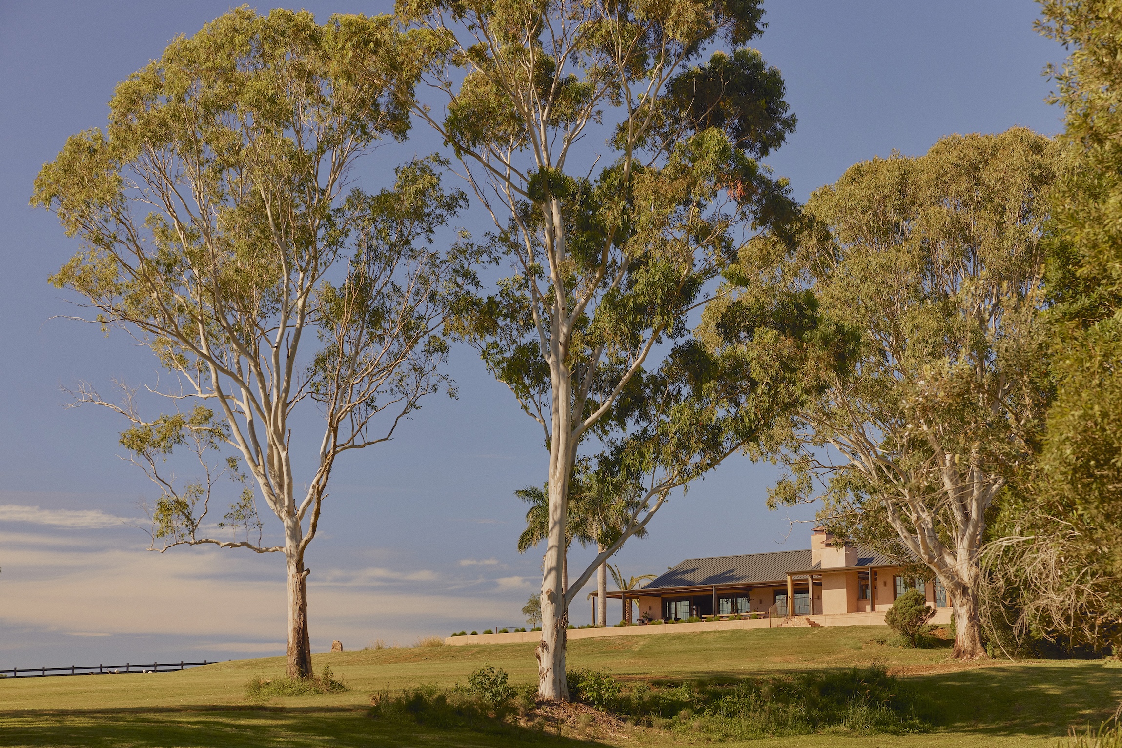 the estate is set on a former stone fruit farm in bangalow, \15 minutes inland 17