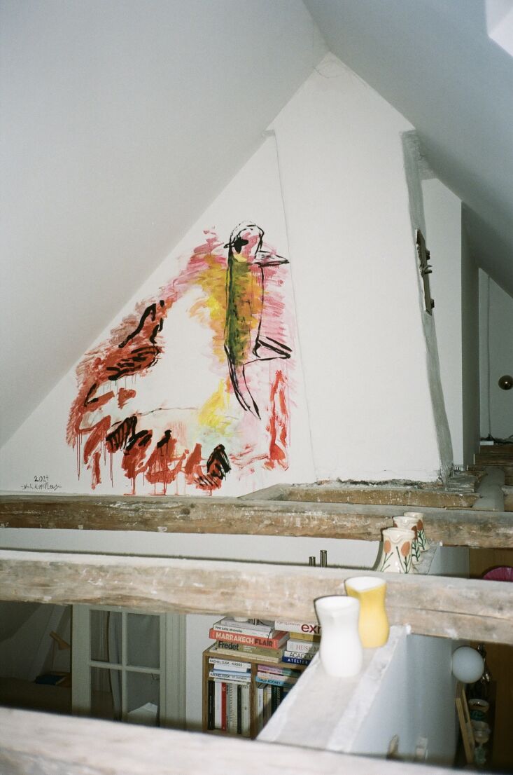 noah kopel levy painted directly on the attic wall. \2\20;noah and i had 22