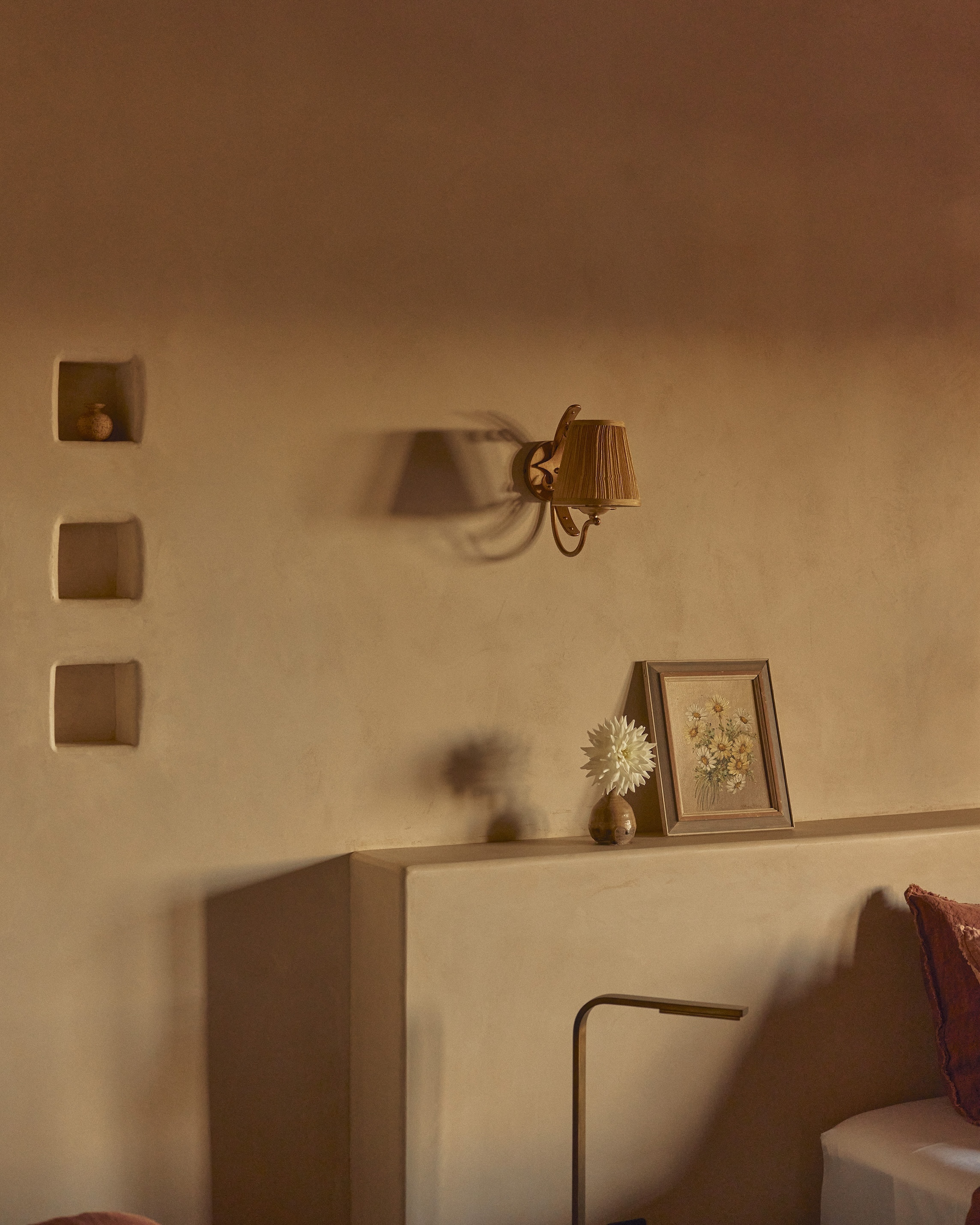 each of the five bedrooms has a built in headboard and niches finished in lime 25