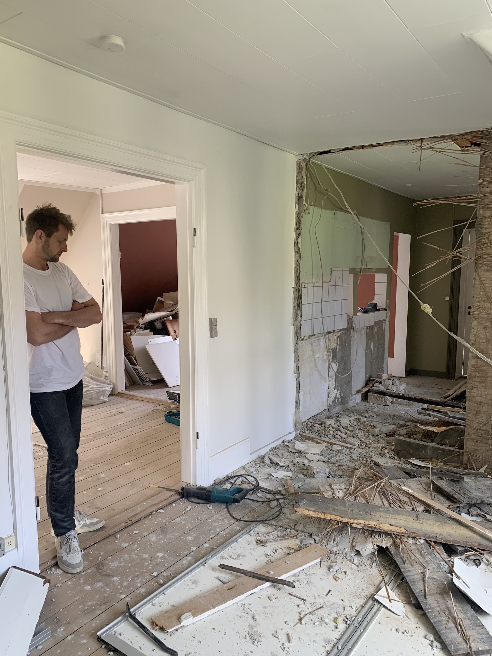 the apartment had small rooms and low ceilings. 36