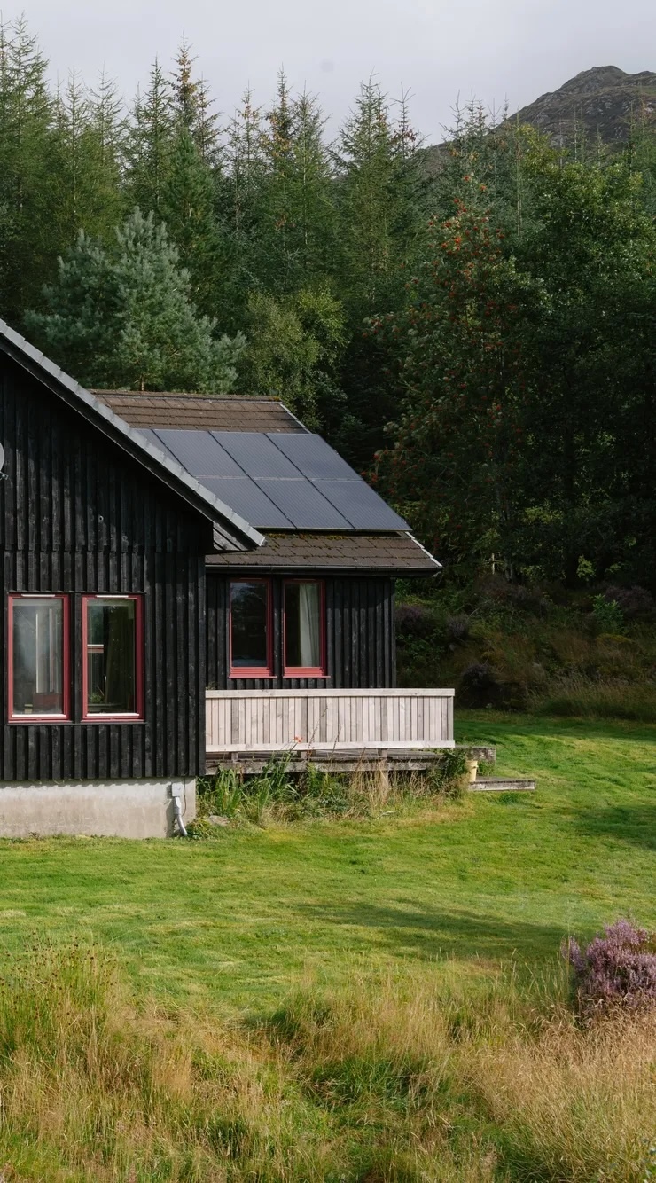 the two dwellings were assembled from swedish pre fabricated panels that arrive 17