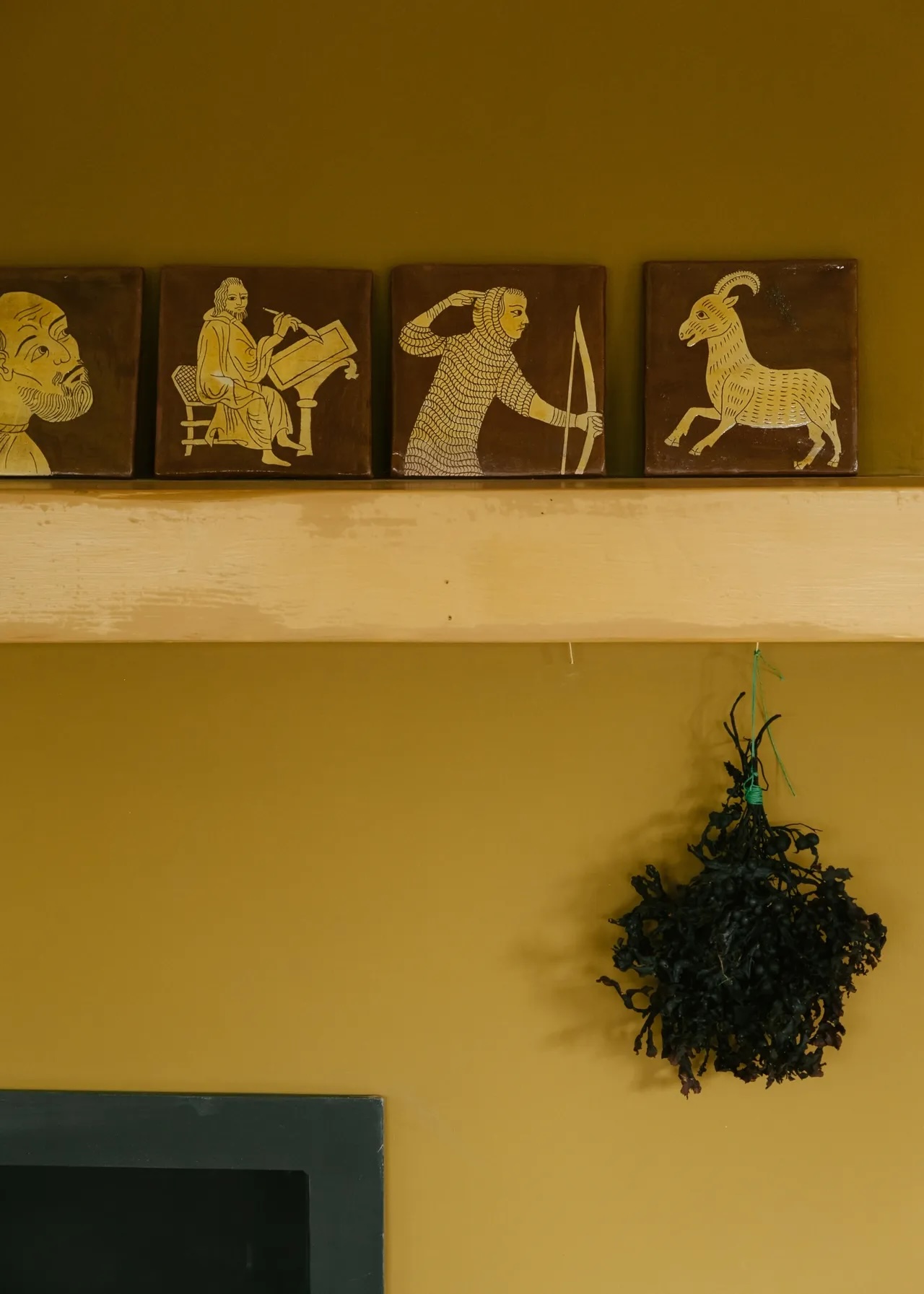 salt glazed tiles by tanglebank tiles depict the story of borradill: the tall v 21