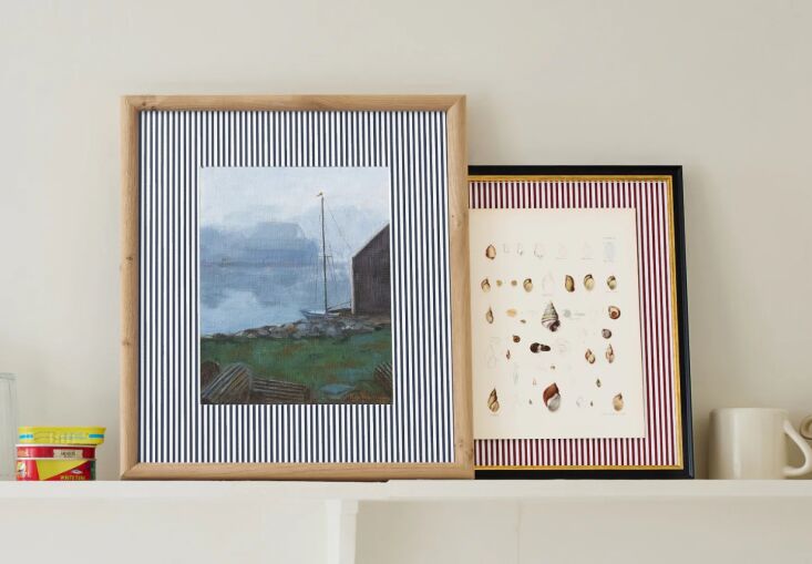 an easy way to spruce up your walls? give your overlooked mats a stripey reva 24