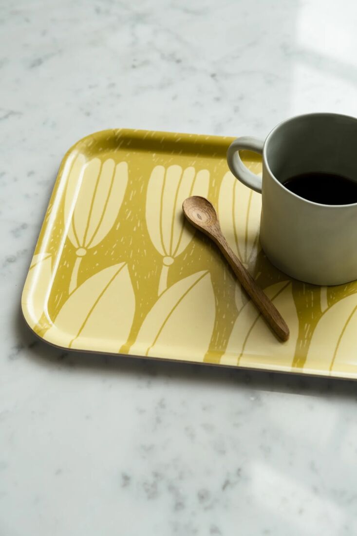 for breakfast in bed: this tray by swedish ceramic artist kristine thenman is p 23
