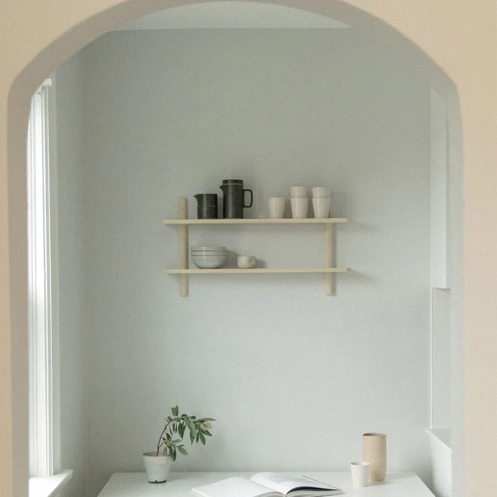 the two tier wall shelf 30 is \2\20;a handcrafted, geometric delight;&am 22