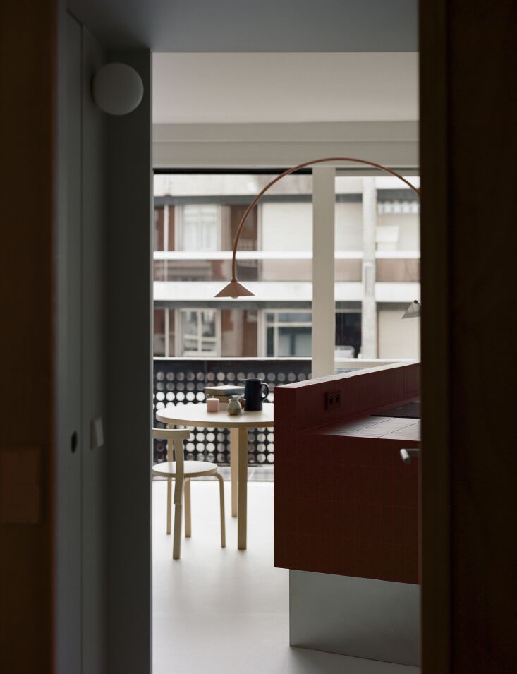 a view from the entry hall looking into the largest space in the flat and balco 19
