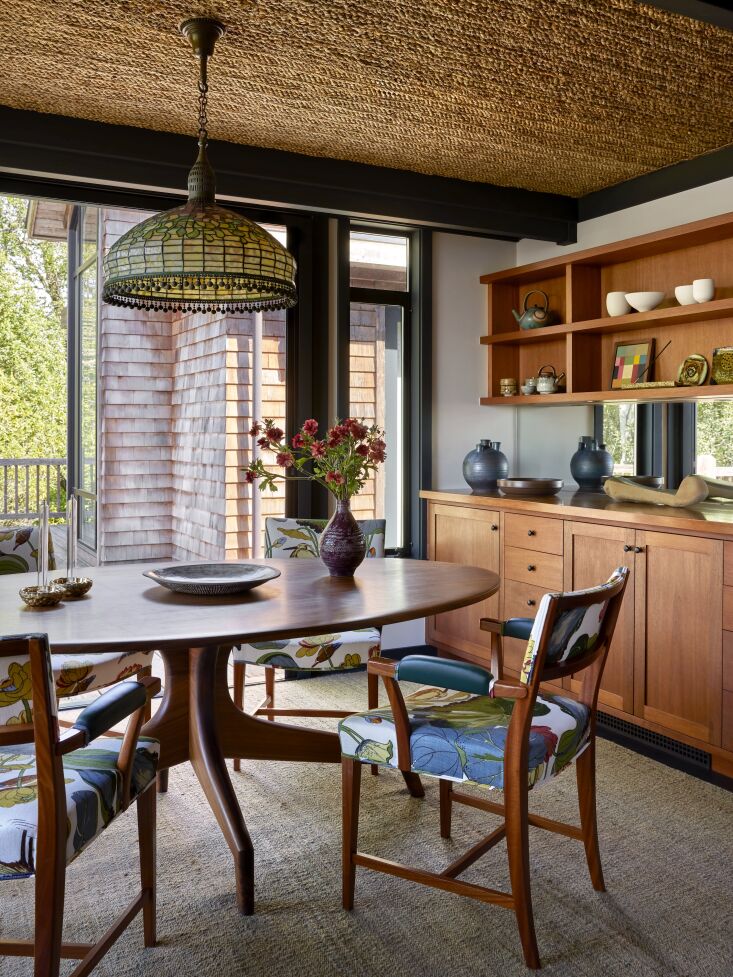 the ceiling is finished in english bullrush matting from rush matters in bedfor 22