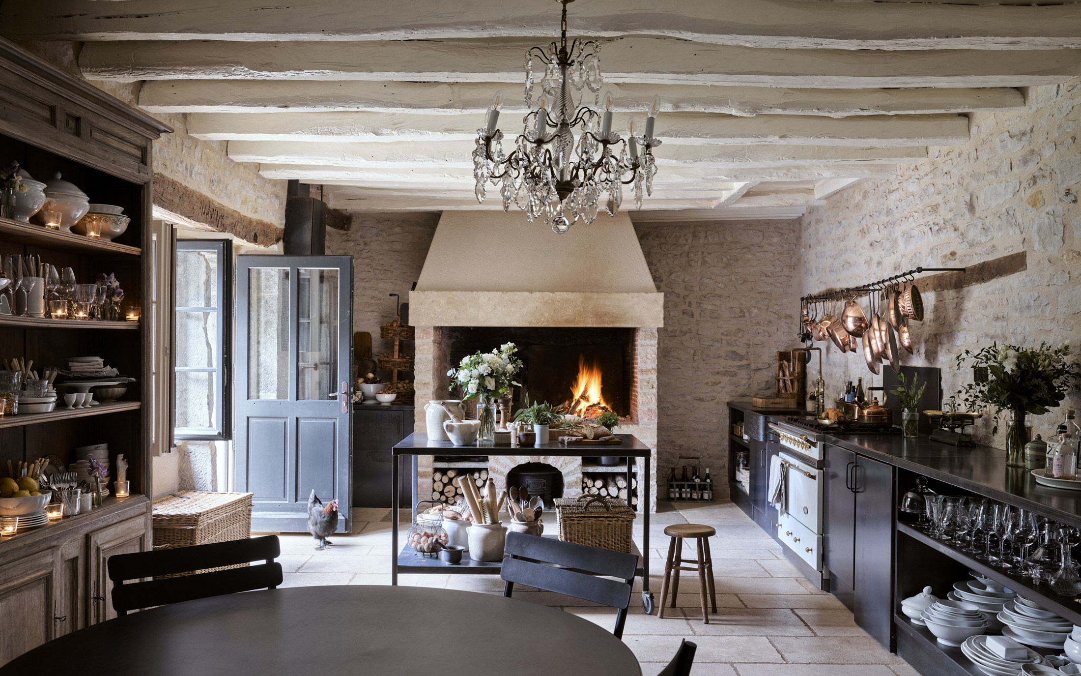 the hearth is used as a companion to the lacanche range. marjorie and kendall&a 19