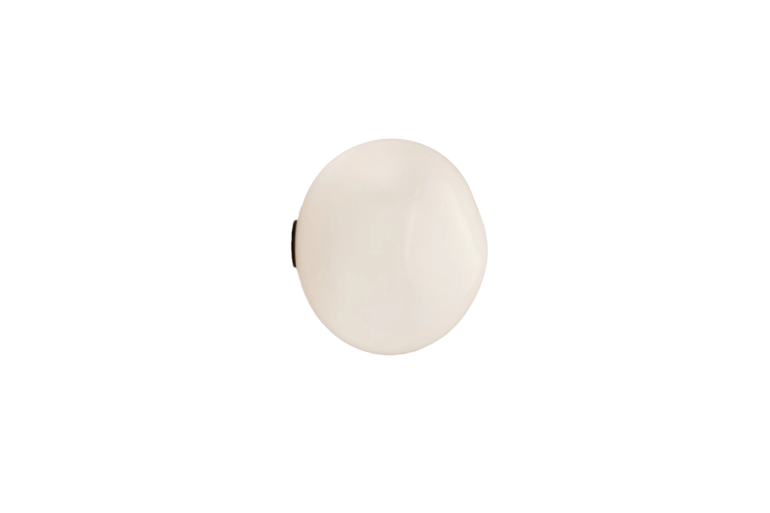 the hennepin made lacuna sconce is designed in light diffusing opaline glass; \ 18