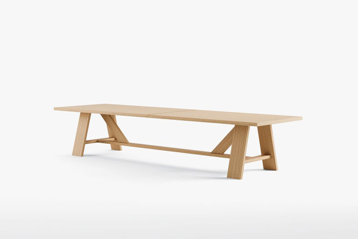 for a similar long table, try the keaton communal dining table in sand on oak;  23