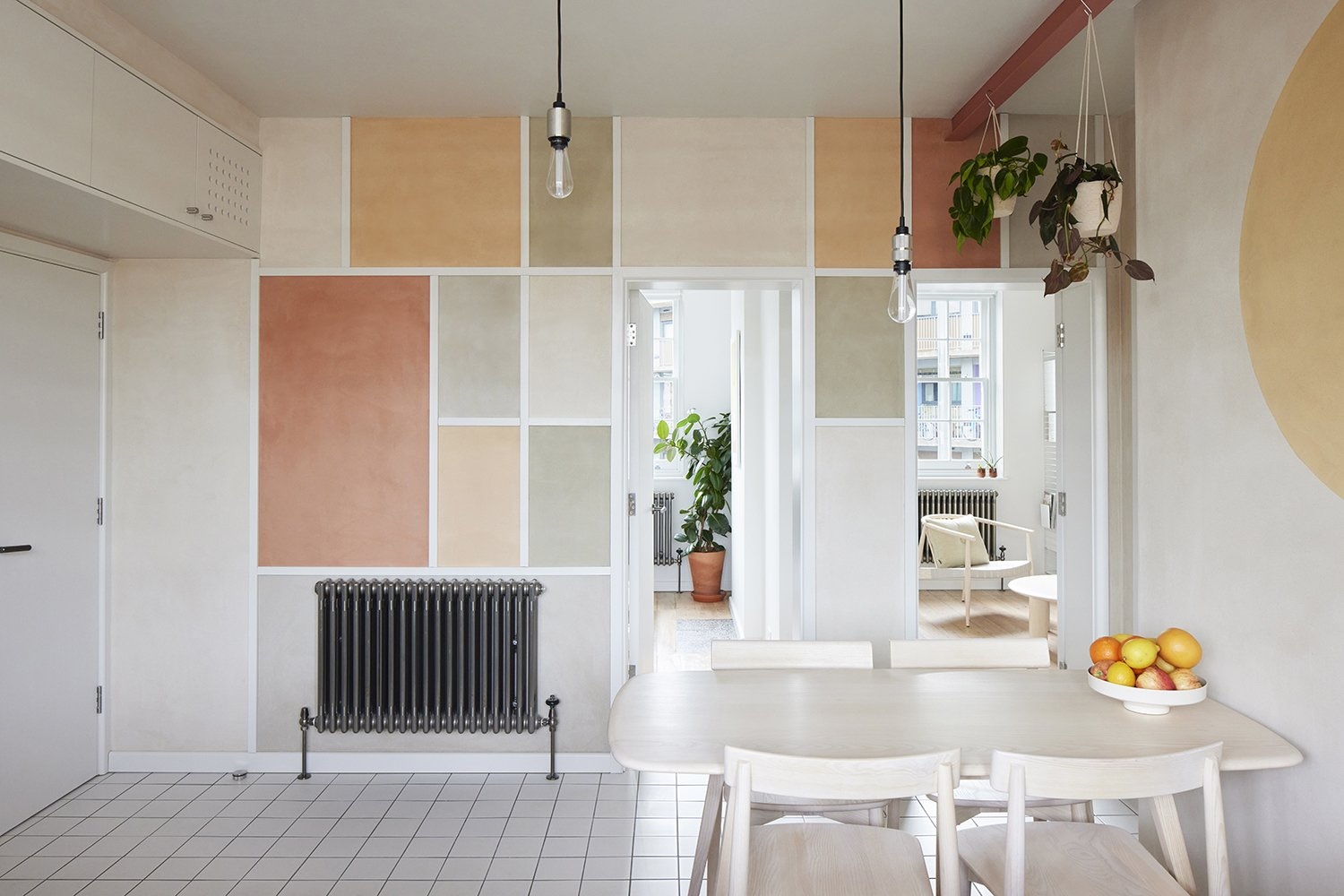 josh finished the mondrian style wall with a framework of painted pine &#8\ 23