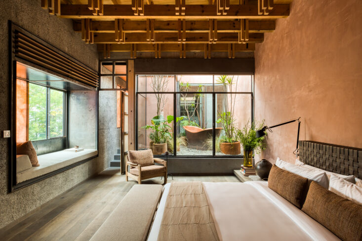 the house has eight bedrooms, many of them with access to secluded courtyards. 19