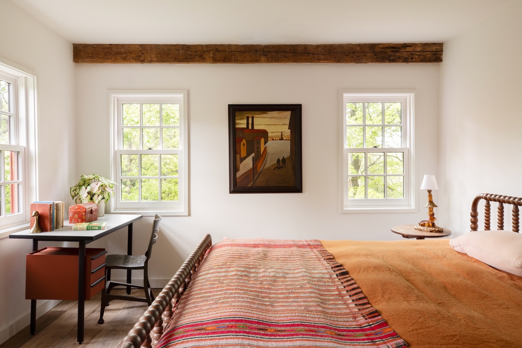 there are three bedrooms in the main house. 31