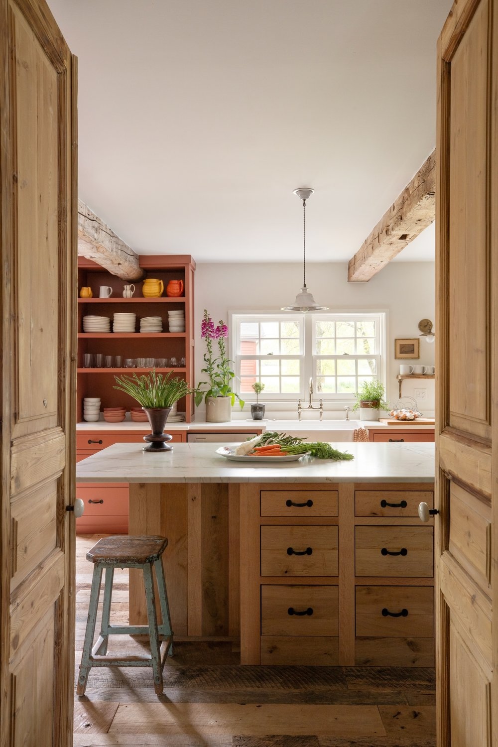 the \16 antique doors throughout are english pine acquired from parker doyle of 22