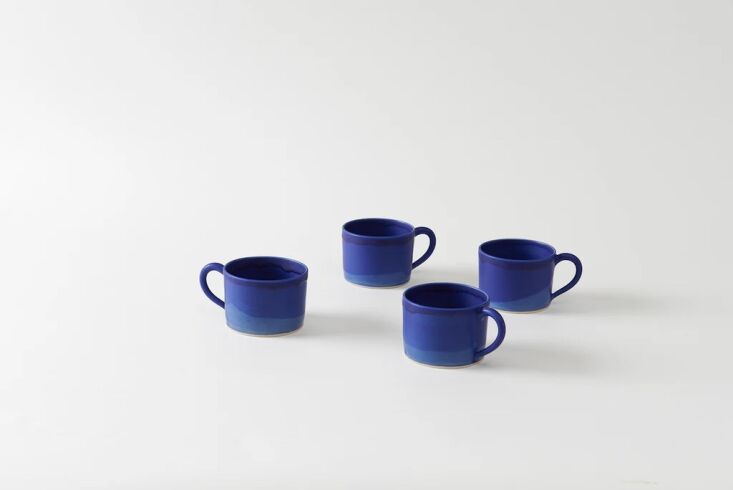 these inky blue mugs by a swiss born artist capture, to us, the particular shad 18