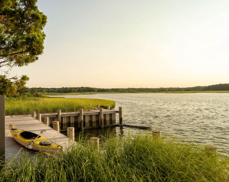 a trick of the eye: for a barge turned house on a harbor, the american beachgra 17
