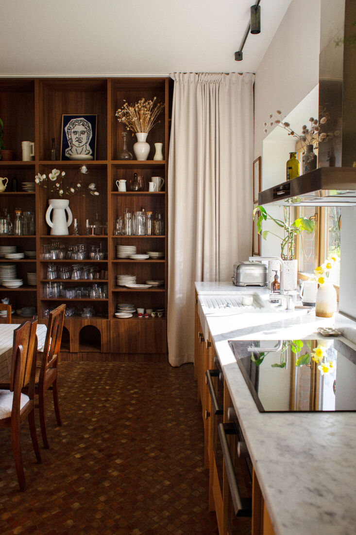 the kitchen invites cooking meals in, with ingredients from the market. thought 22